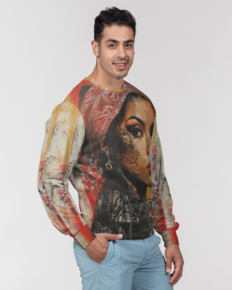 eyes Men's All-Over Print Classic French Terry Crewneck Pullover